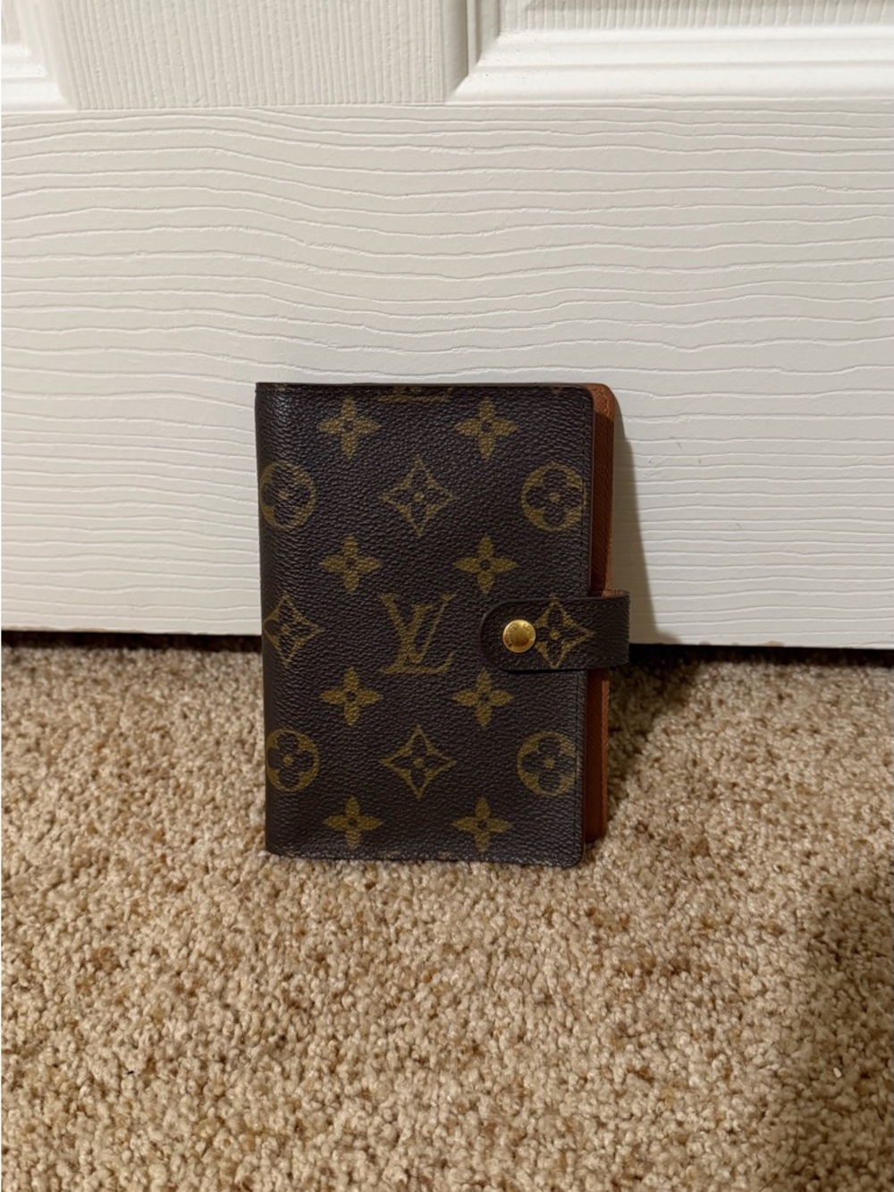 Louis Vuitton Monogram Canvas Small Agenda Cover in Brown and Gold